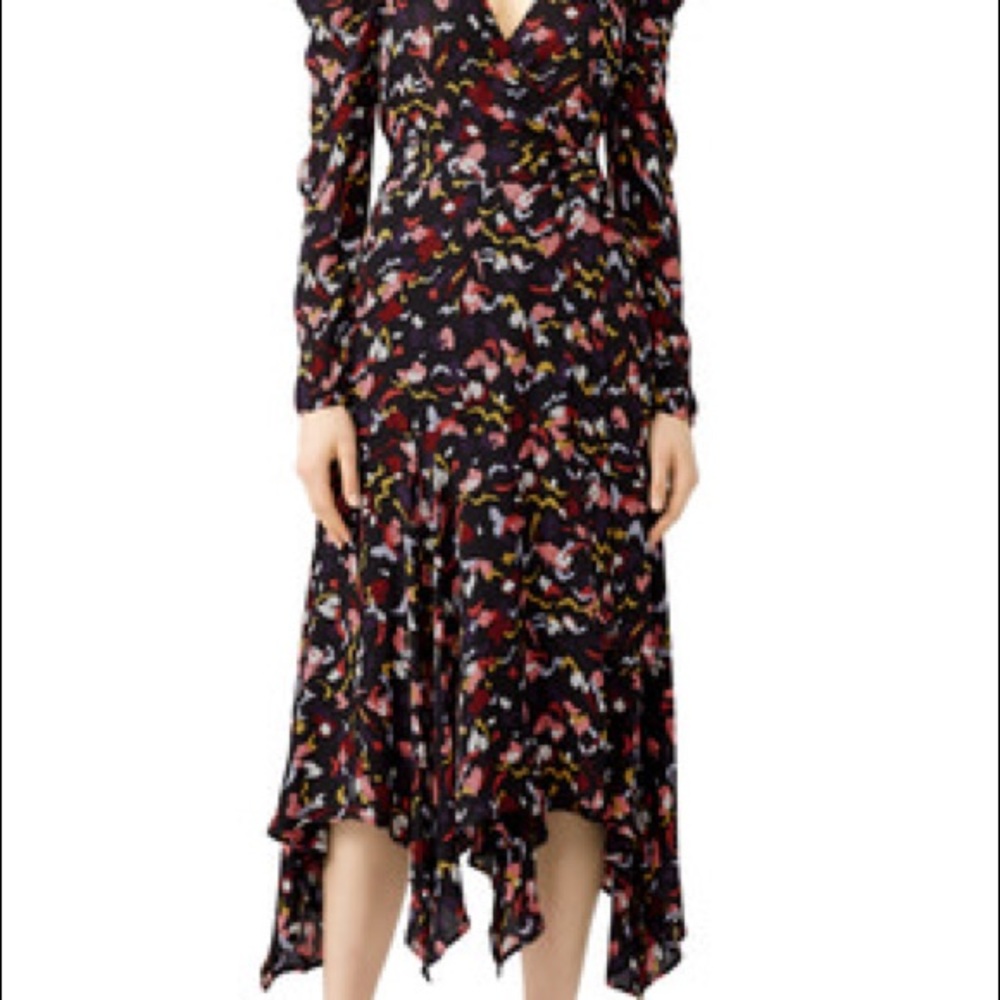 A. L. C. Tianna Silk Wrap Dress - Picture 4 of 5